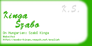 kinga szabo business card